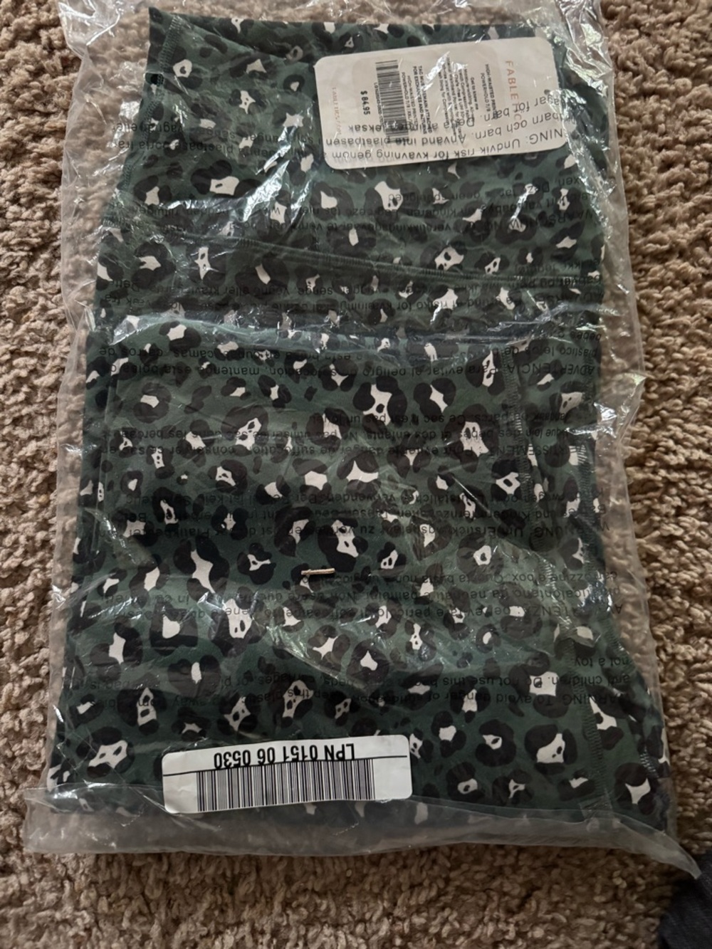 NEW Fabletics HIGH-WAISTED PRINTED POWERHOLD LEGGINS, XXL